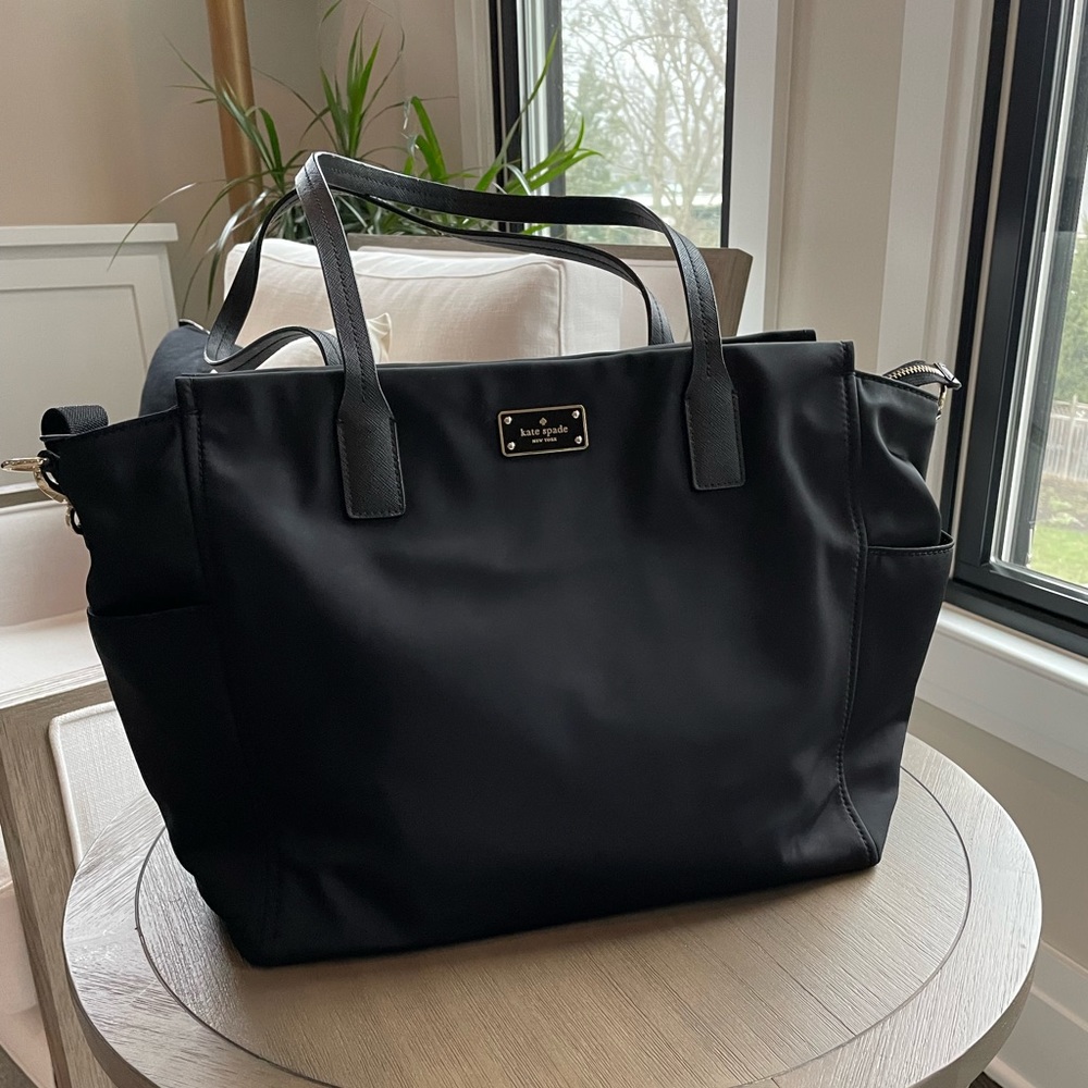 Kate Spade Wilson Road Kaylie Baby Bag
Diaper Bag Tote Black Nylon